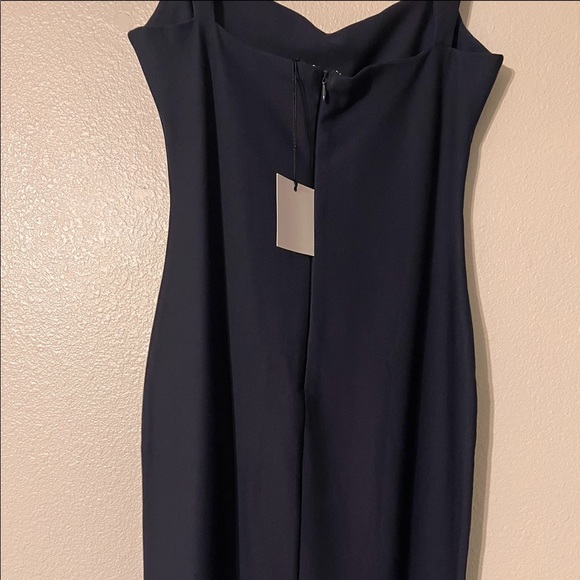 Raine Midi Dress in Navy. - Picture 3 of 5